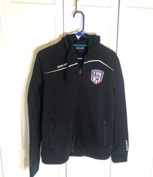 BAUER Team Total Package Hockey TPH Full Zip Hoodie Jacket Black Small Warmup S